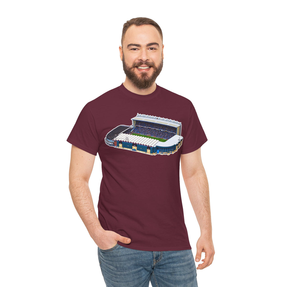 Manchester City Maine Road Stadium Illustration T‑Shirt — Vintage Football Arena Graphic Tee