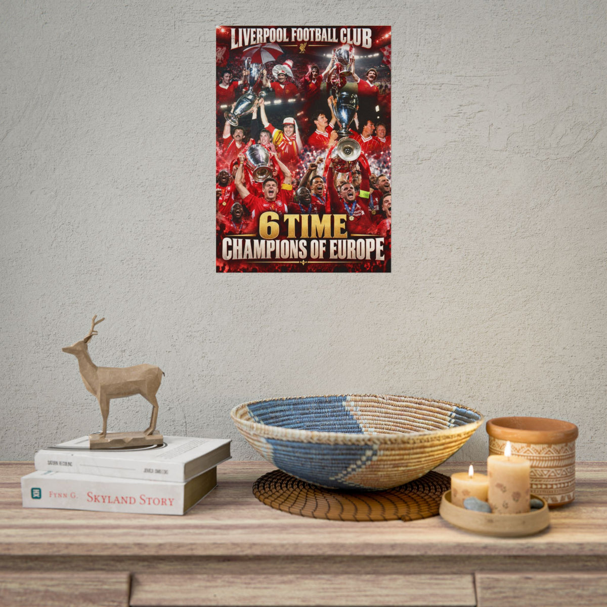 Liverpool FC 6-Time Champions of Europe Poster