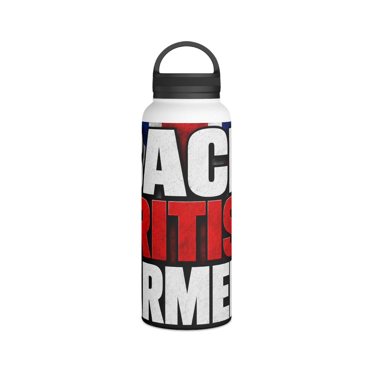 Back British Farmers Stainless Steel Water Bottle — Union Jack Patriotic Insulated Bottle
