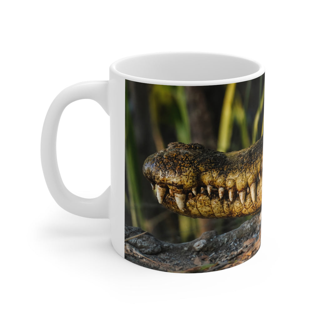 Alligator Smile Coffee Mug — 11oz/15oz Ceramic Wildlife Mug