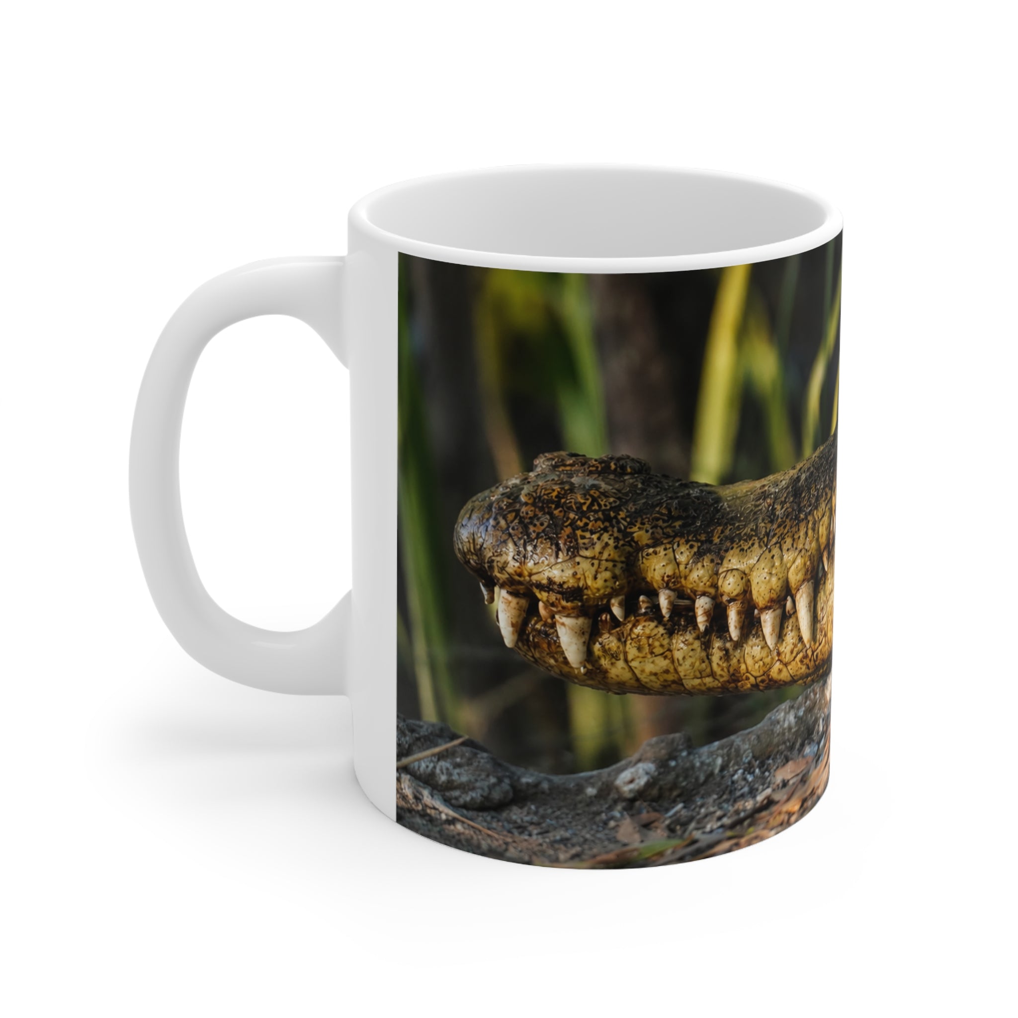 Alligator Smile Coffee Mug — 11oz/15oz Ceramic Wildlife Mug