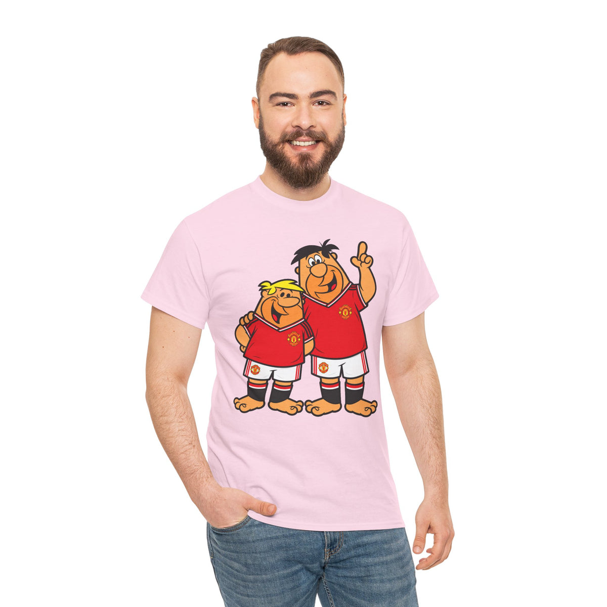 Manchester United The Flintstones Cartoon Football Fans T-Shirt