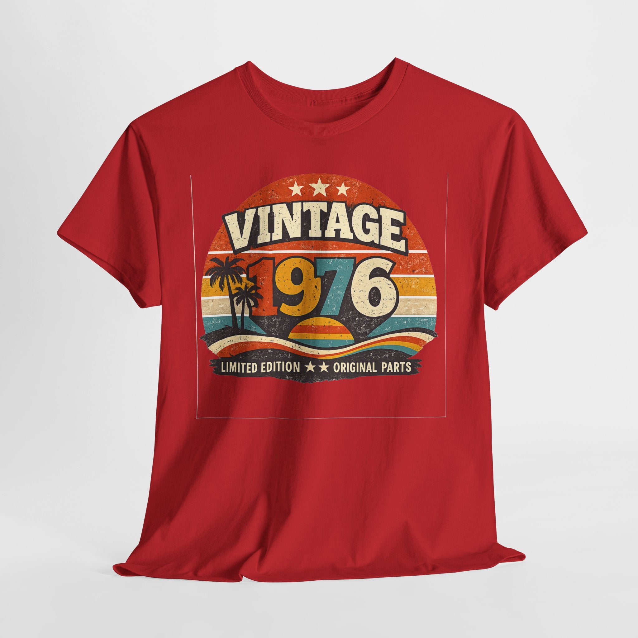 Vintage 1976 T-Shirt — Retro Beach Graphic "Vintage 1976" Birthday Tee