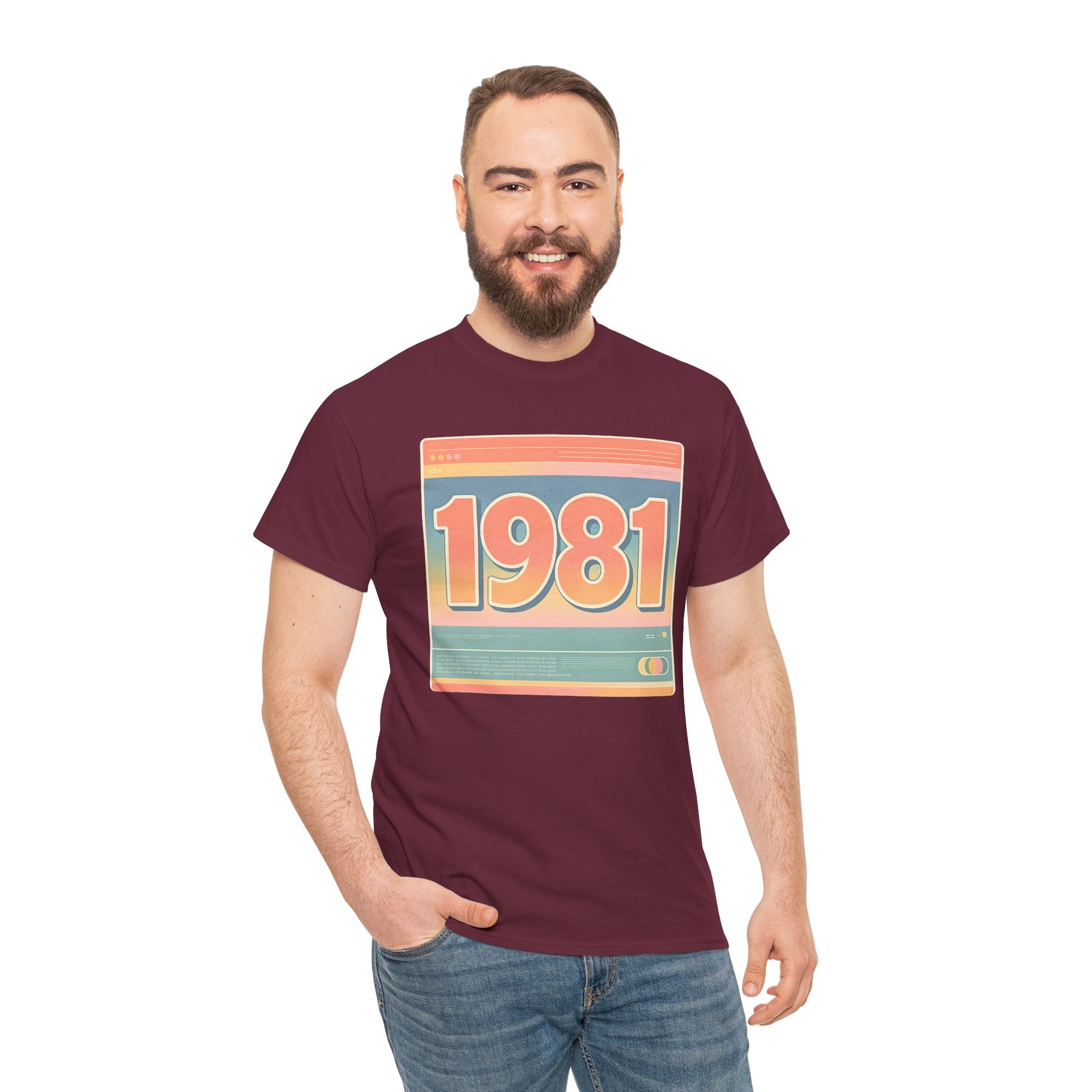 Vintage 1981 Retro Tee — 40th Birthday Gift Shirt