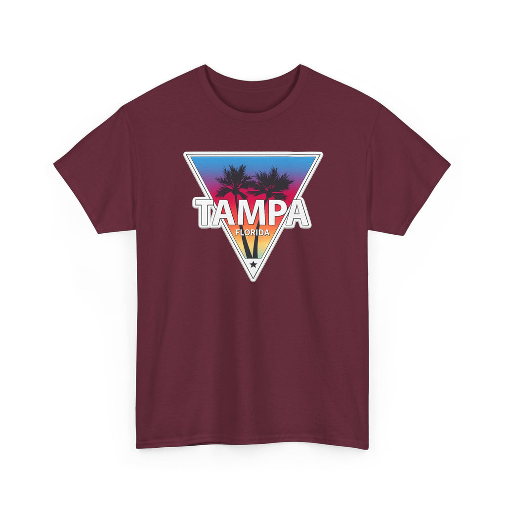 Tampa Retro Sunset Cotton T-Shirt