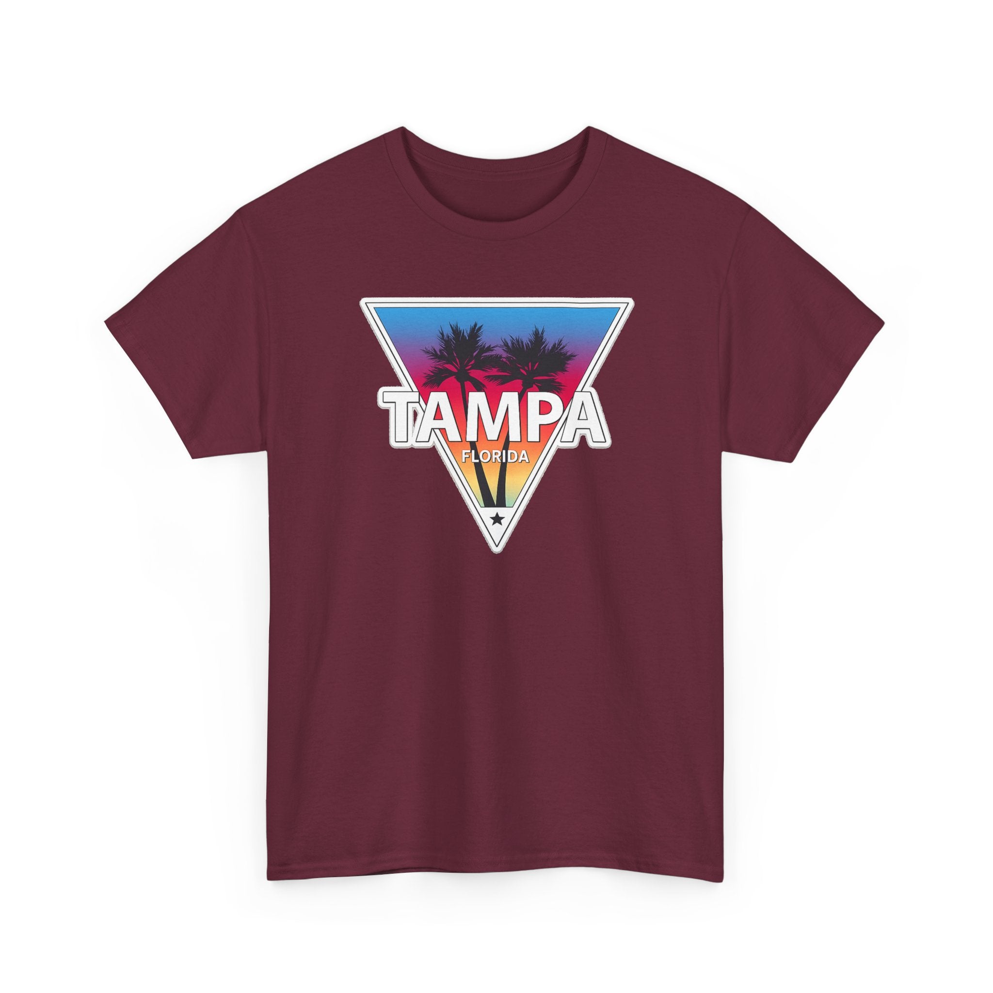 Tampa Retro Sunset Cotton T-Shirt