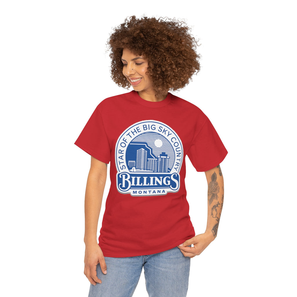 Billings Montana Tee — "Star of the Big Sky Country" Retro City Skyline T-Shirt