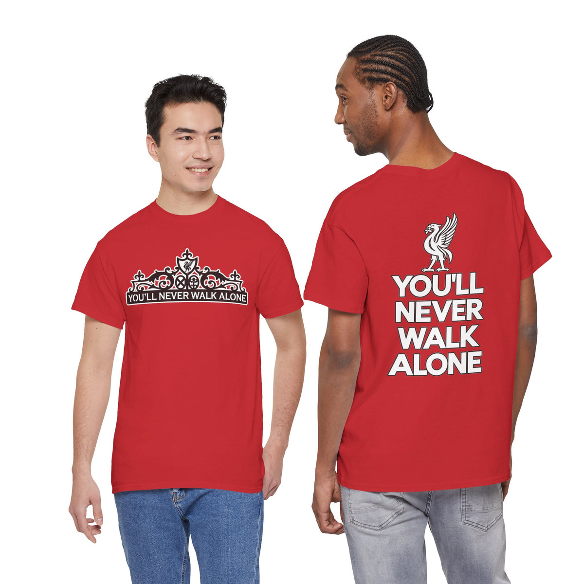 You'll Never Walk Alone T‑Shirt — Liverpool FC Crest Cotton Tee
