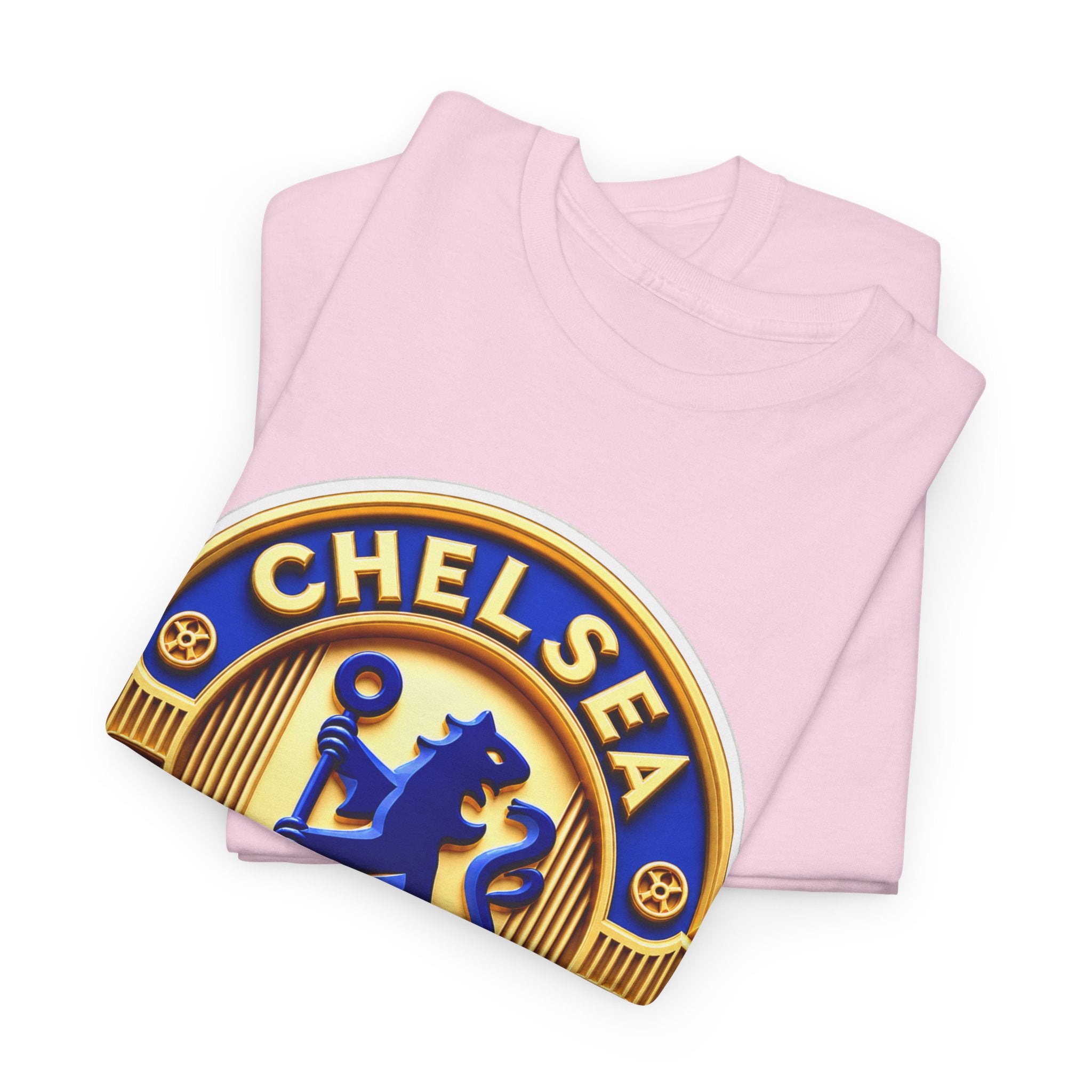 Chelsea Football Club Crest Tee — Retro Blue & Gold Soccer Emblem T-Shirt