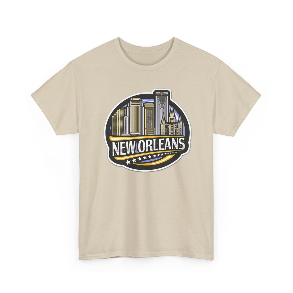 New Orleans Skyline Cotton T-Shirt — City Badge Tee