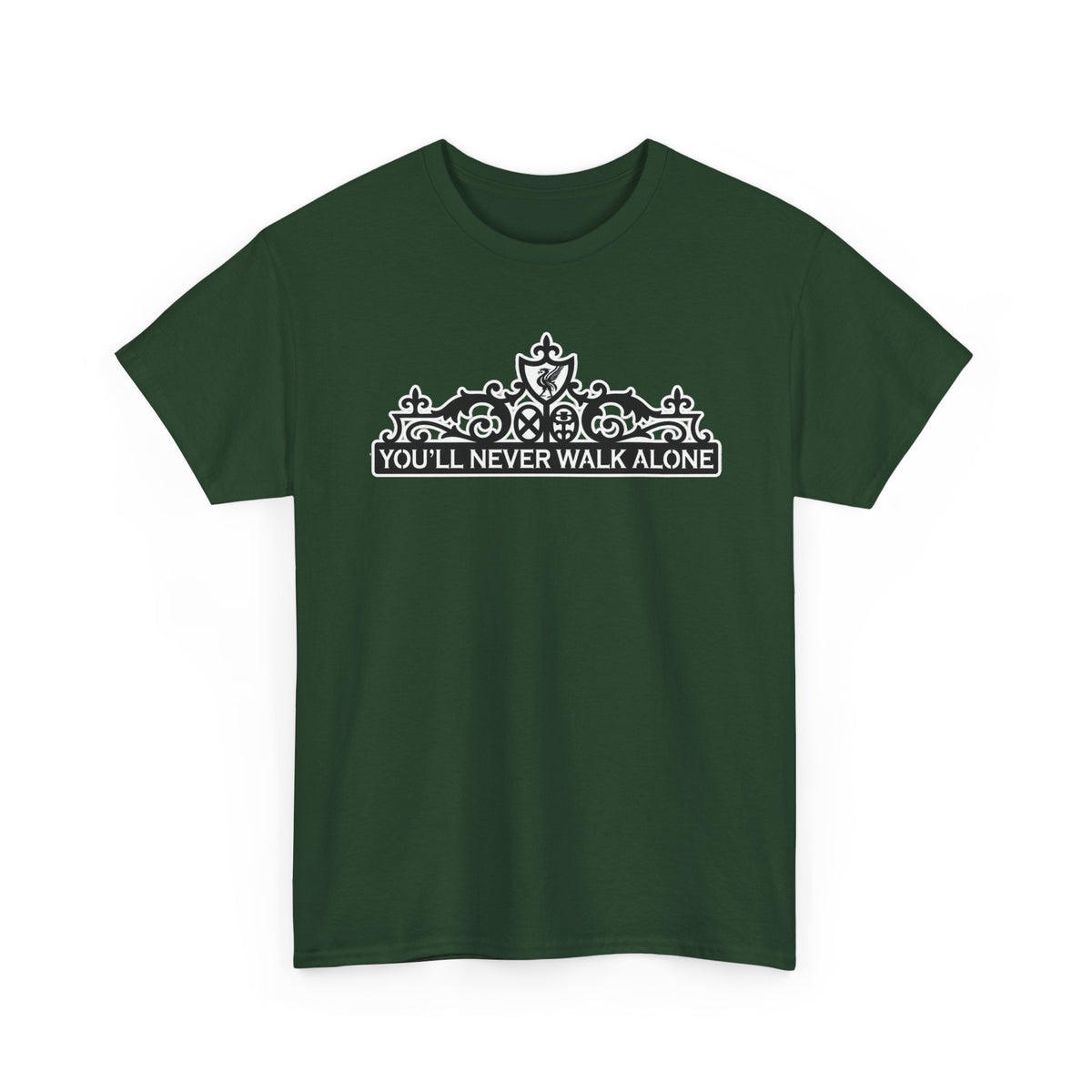 You'll Never Walk Alone T‑Shirt — Liverpool FC Crest Cotton Tee