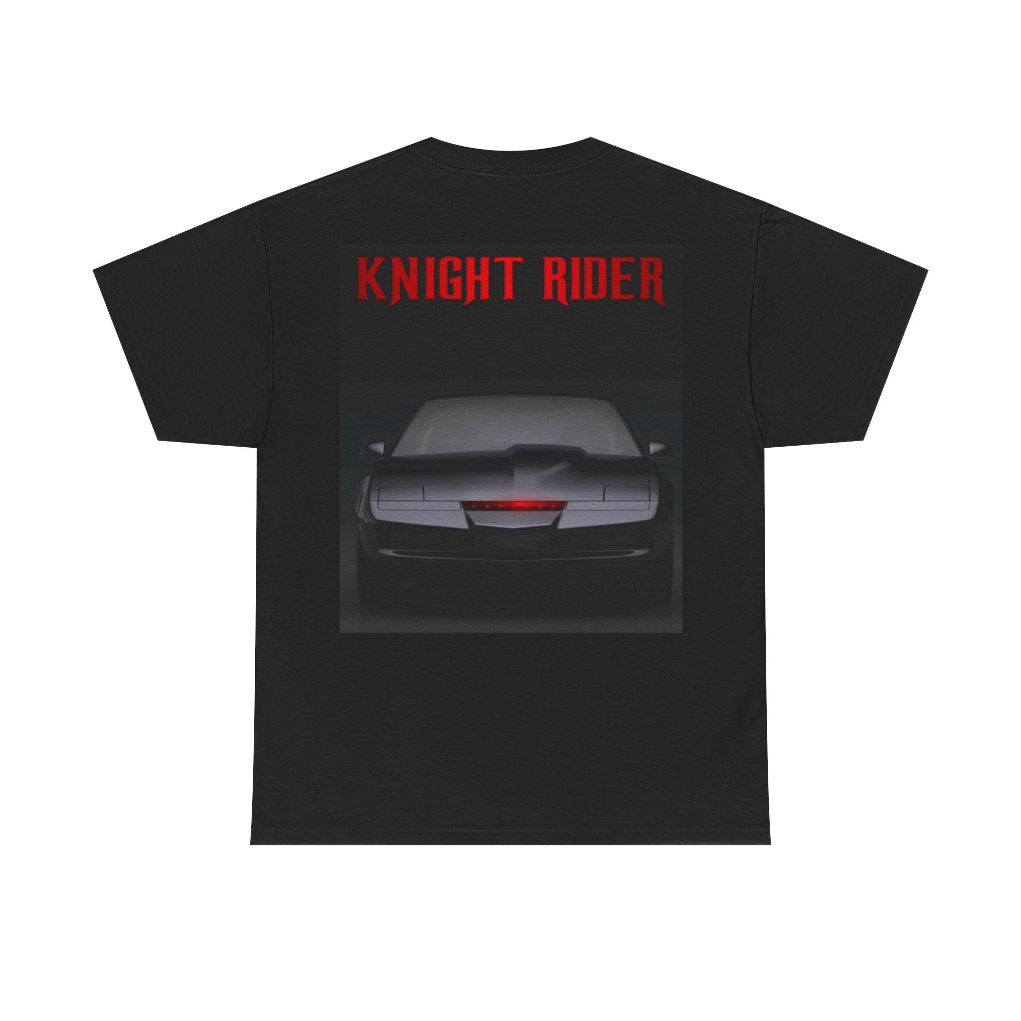 Knight Rider T-Shirt — Retro Car Graphic Tee with Red Scanner Light