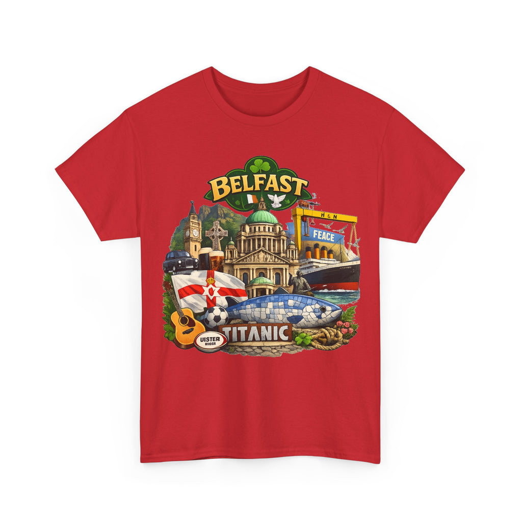 Belfast Collage T-Shirt – Titanic & City Landmarks Souvenir Tee