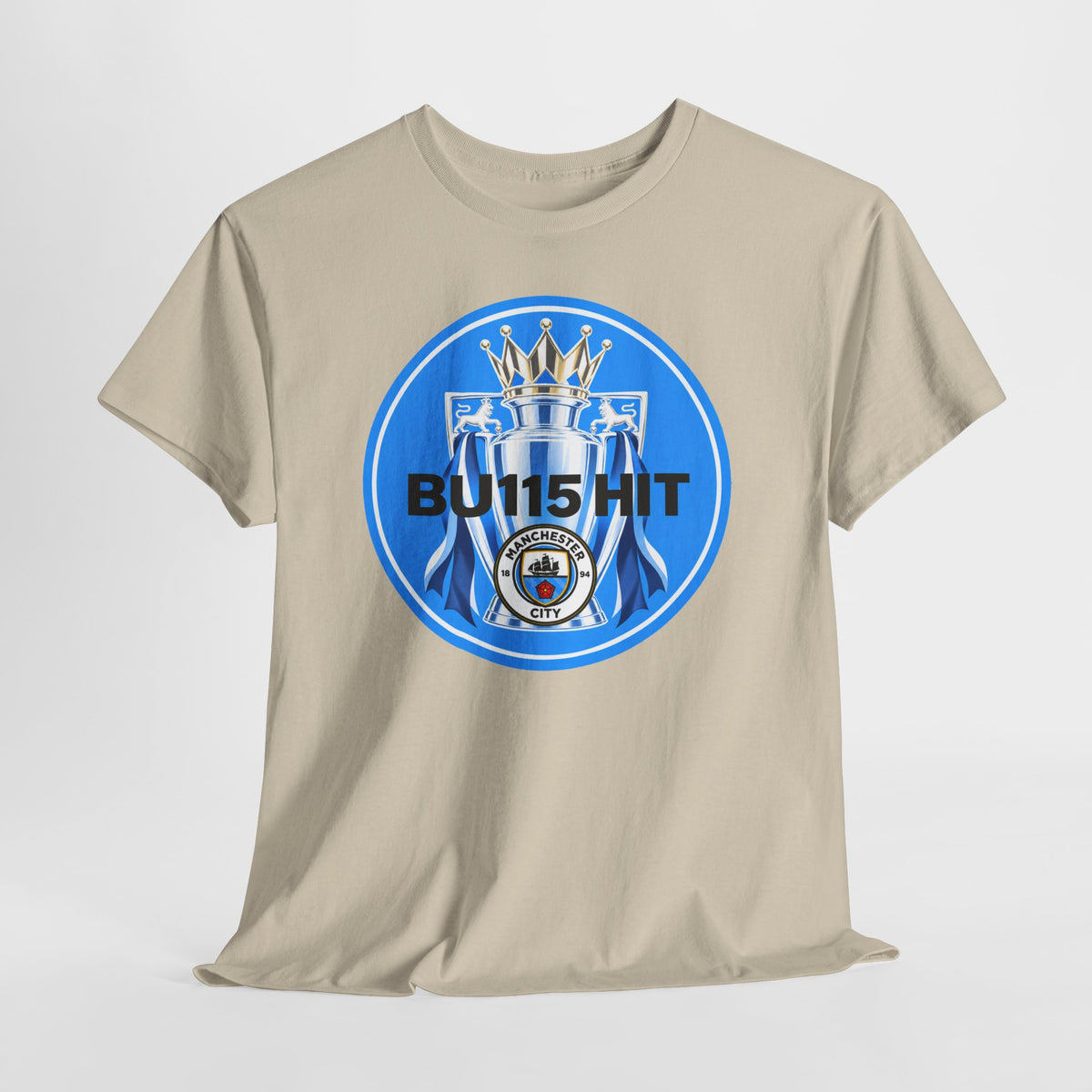 Manchester City Anti Premier League Charges Cotton T-Shirt — 'BU11SH1T' Blue Crown Football Shirt