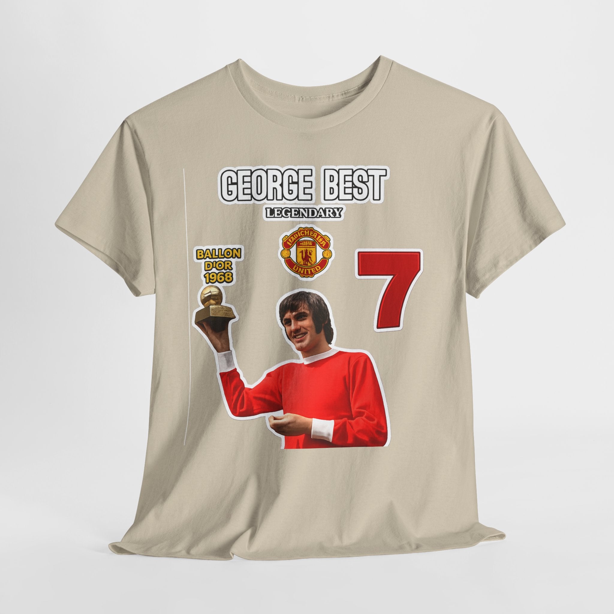 George Best Manchester United #7 Vintage Soccer T-Shirt – Ballon d'Or Tribute