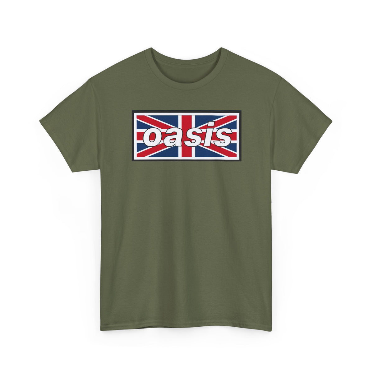 Oasis Union Jack Tee — British Rock Band Vintage-Inspired T-Shirt
