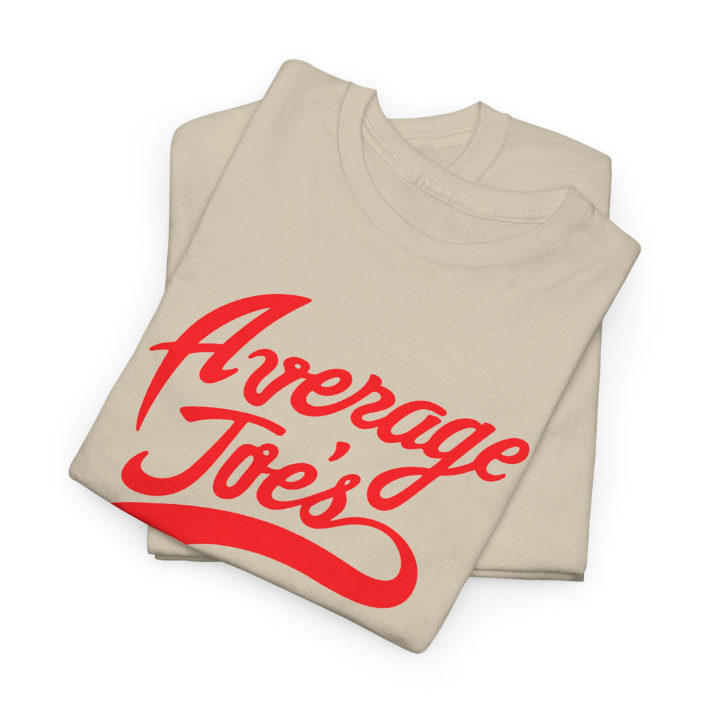 Average Joe's Graphic Tee — Retro Script White T-Shirt