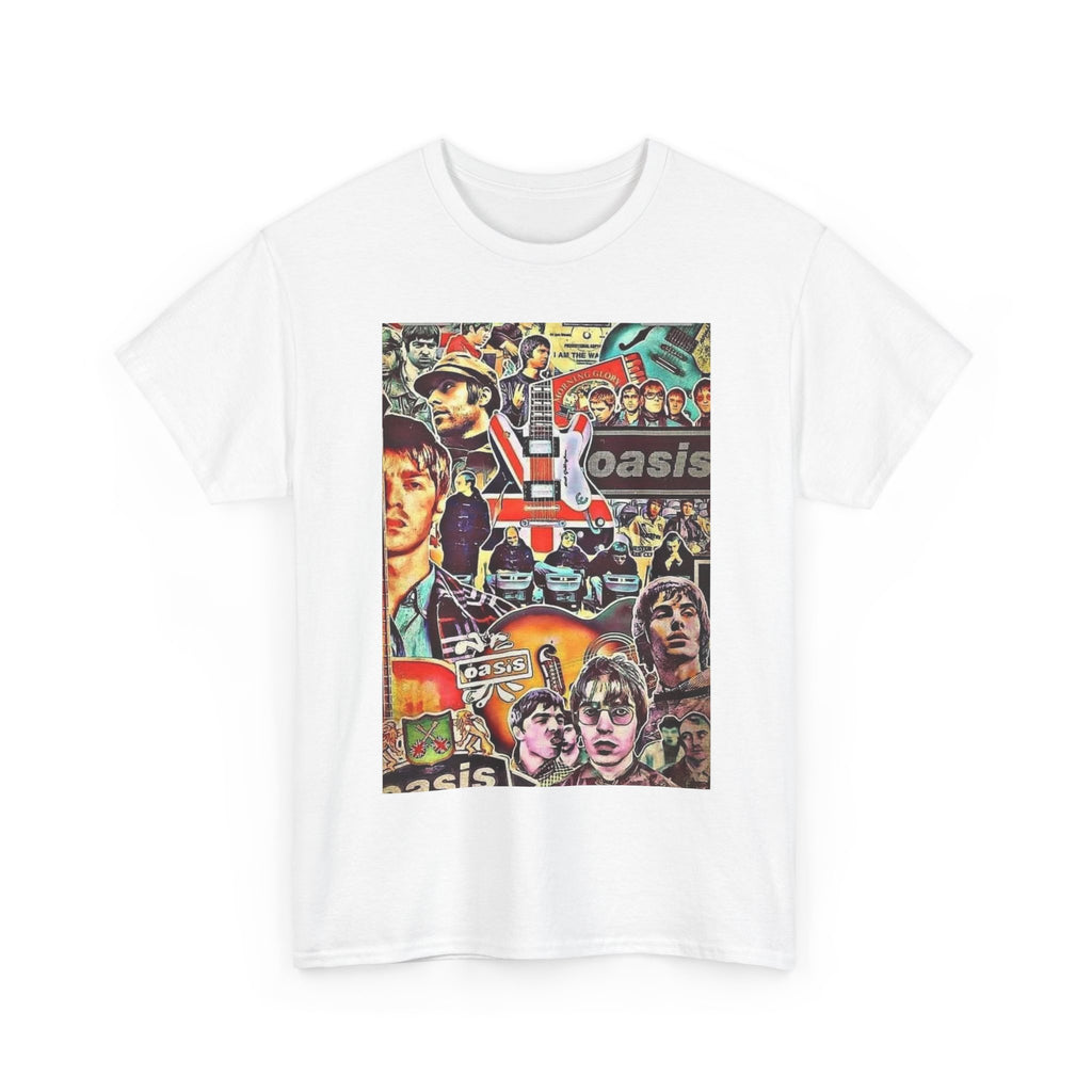 Oasis Collage T-Shirt – Retro Britpop Band Graphic Tee