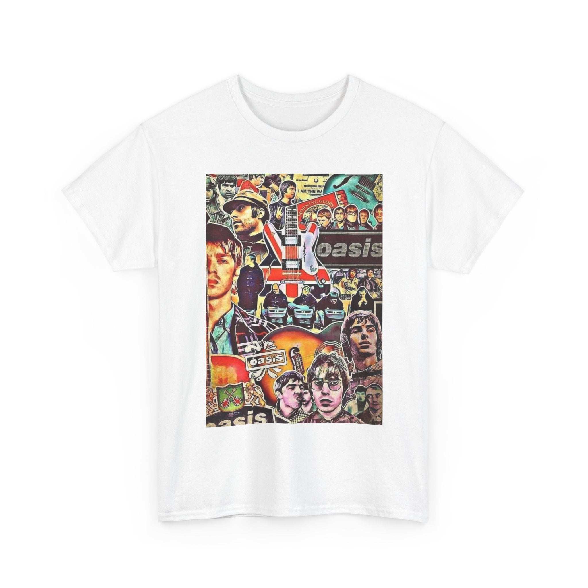 Oasis Collage T-Shirt – Retro Britpop Band Graphic Tee