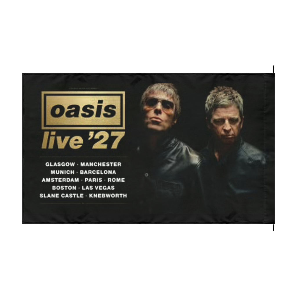 Oasis Live '27 Inspired Double-Sided Band Flag