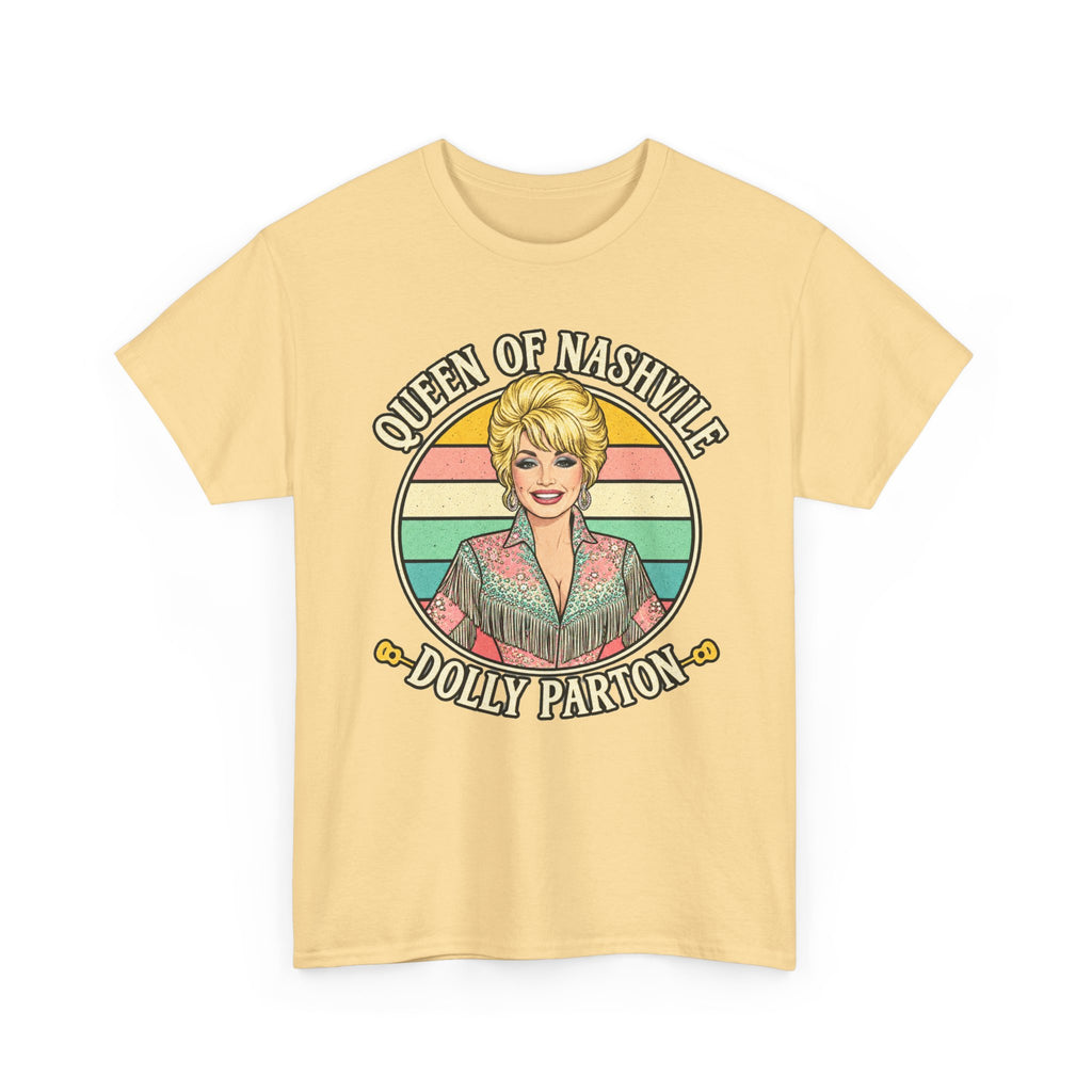 Queen of Nashville Graphic Tee — Dolly Parton Retro Portrait Shirt