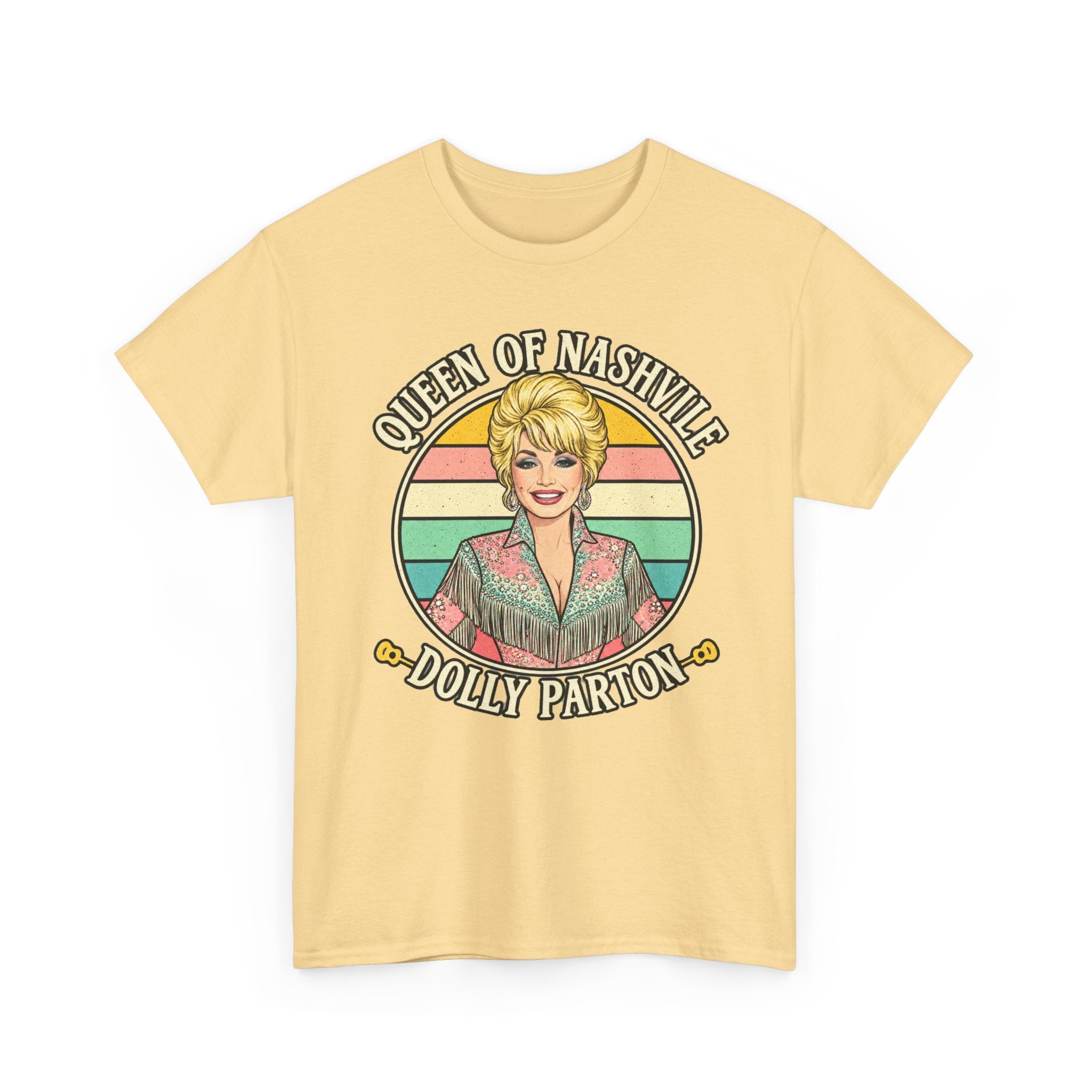 Queen of Nashville Graphic Tee — Dolly Parton Retro Portrait Shirt