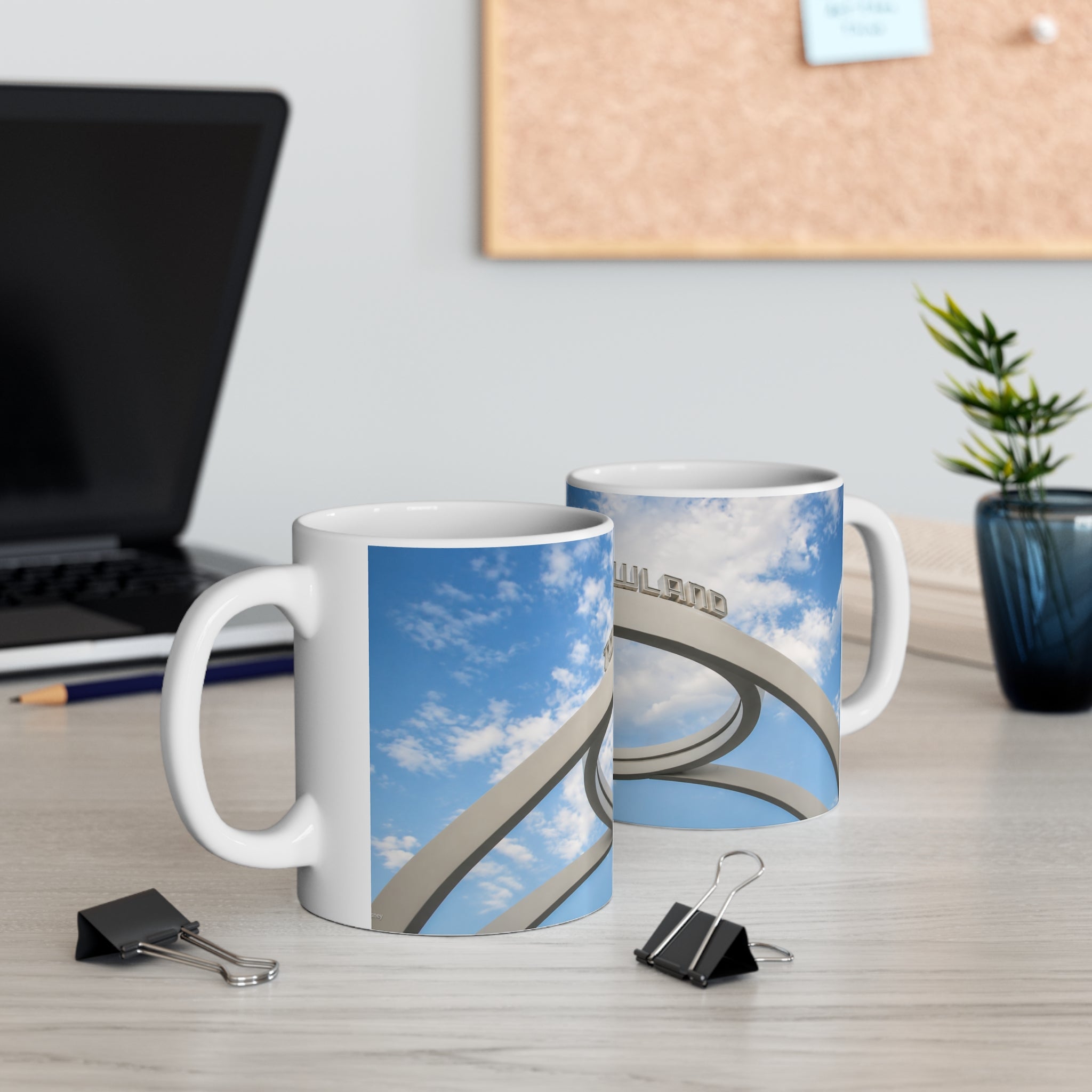 Tomorrowland Entrance Photo Ceramic Mug - 11oz/15oz Sky & Arch Coffee Cup