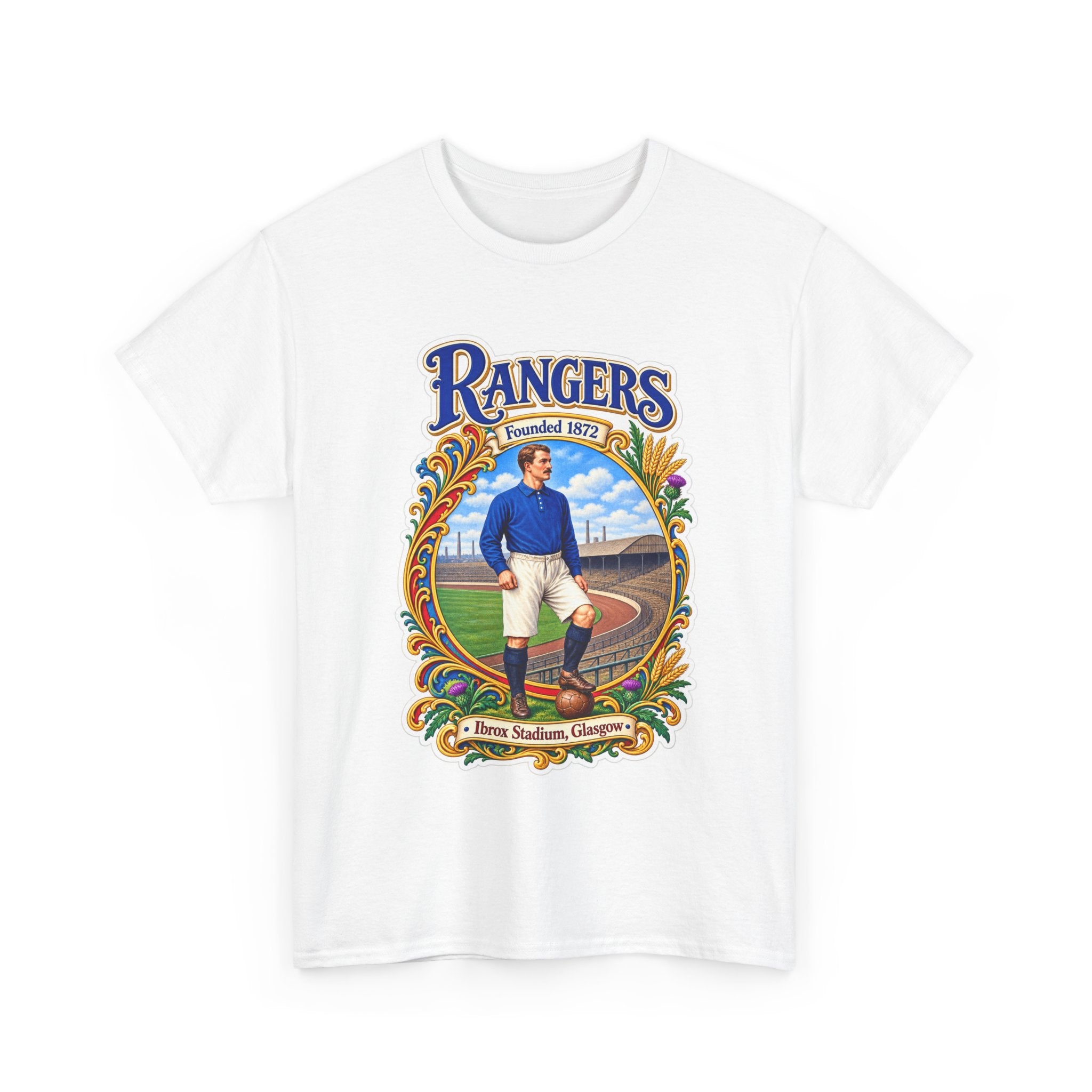 Rangers Retro Player Field Graphic Cotton T-Shirt