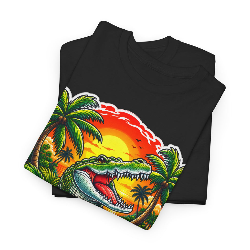 Florida Gator Sunset T-Shirt — Tropical Palm Beach Vacation Tee