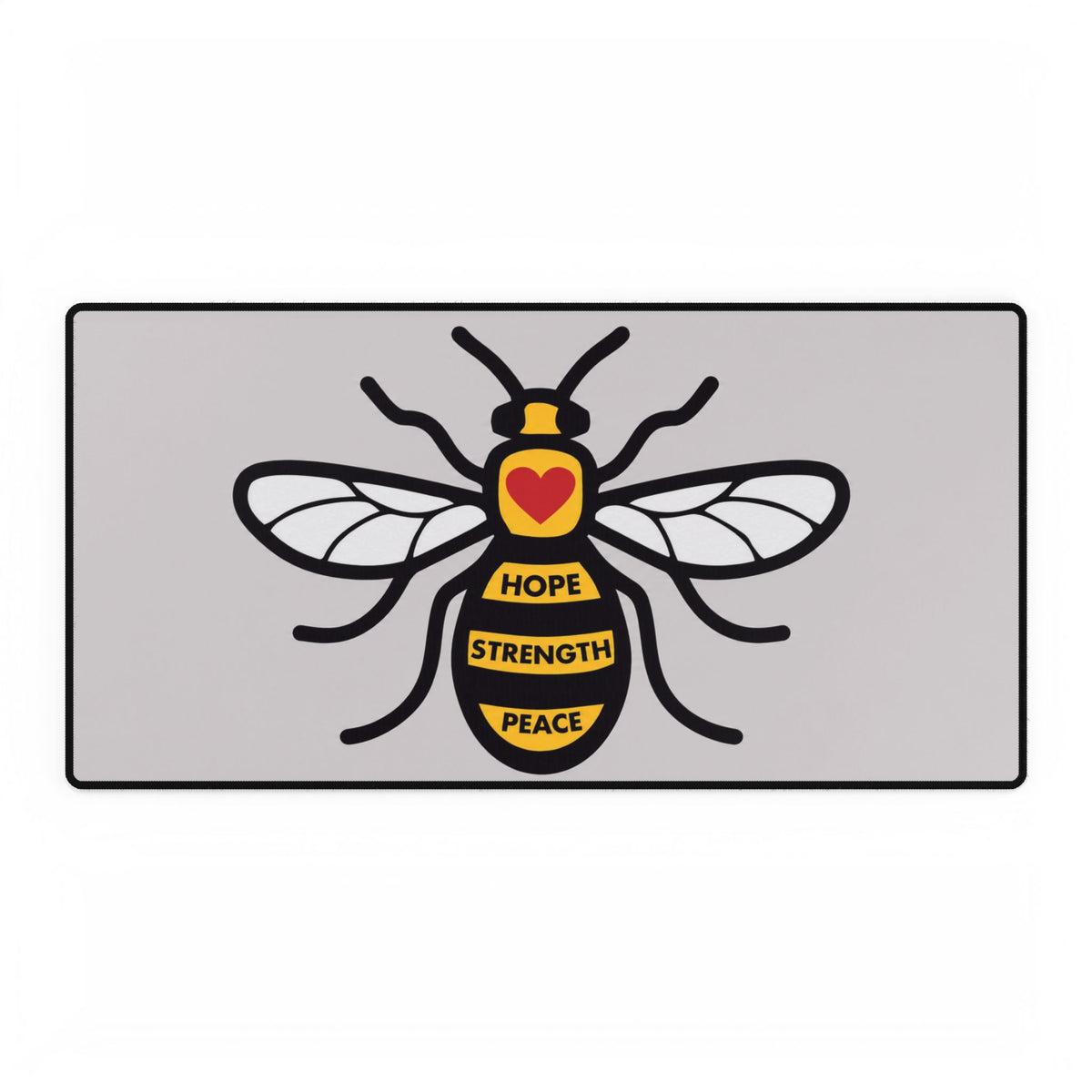 Manchester Bee Hope Strength Peace Bee Desk Mat – Large Gaming/Work Desk Pad