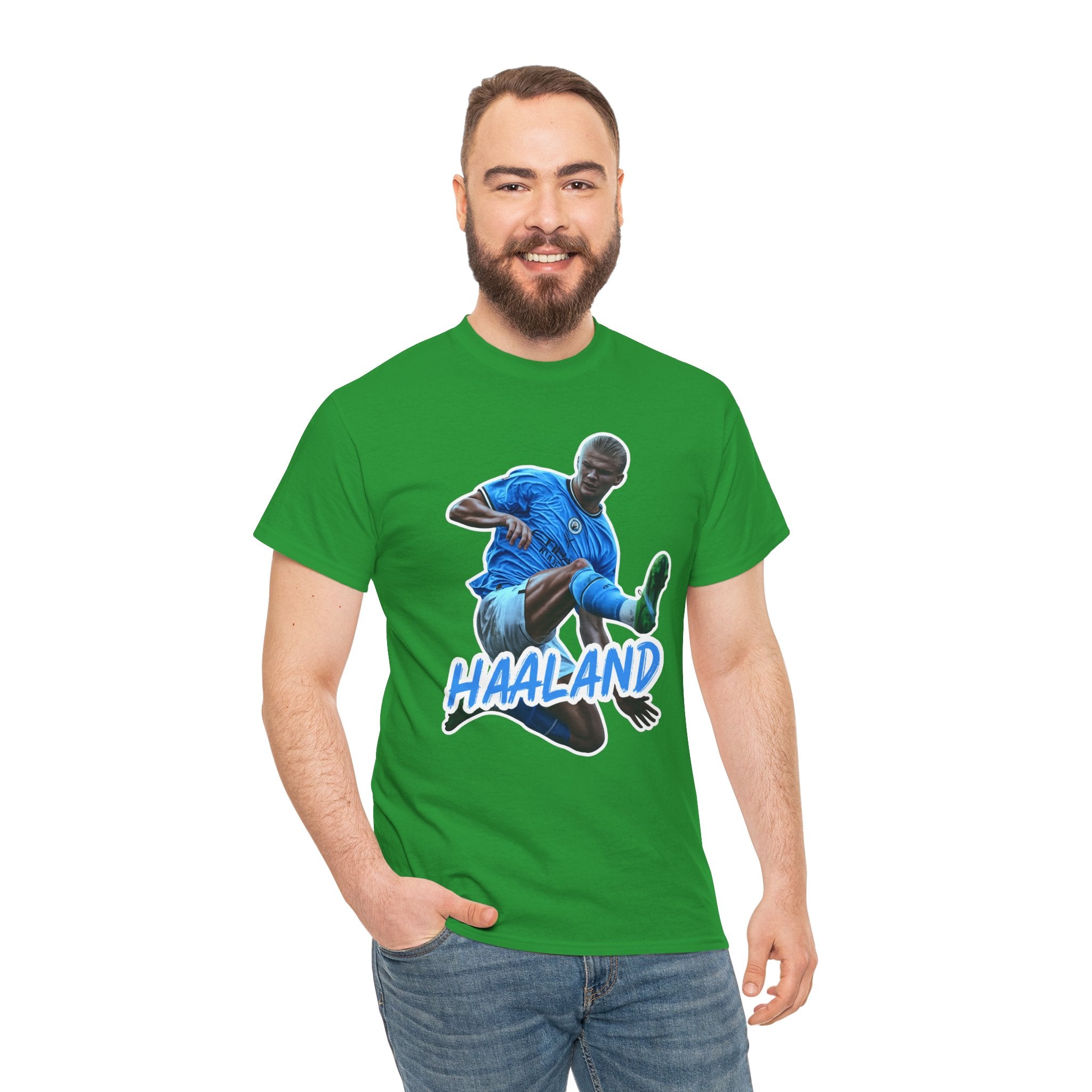 Erling Haaland Manchester City Soccer T‑Shirt – Dynamic Action Graphic Tee