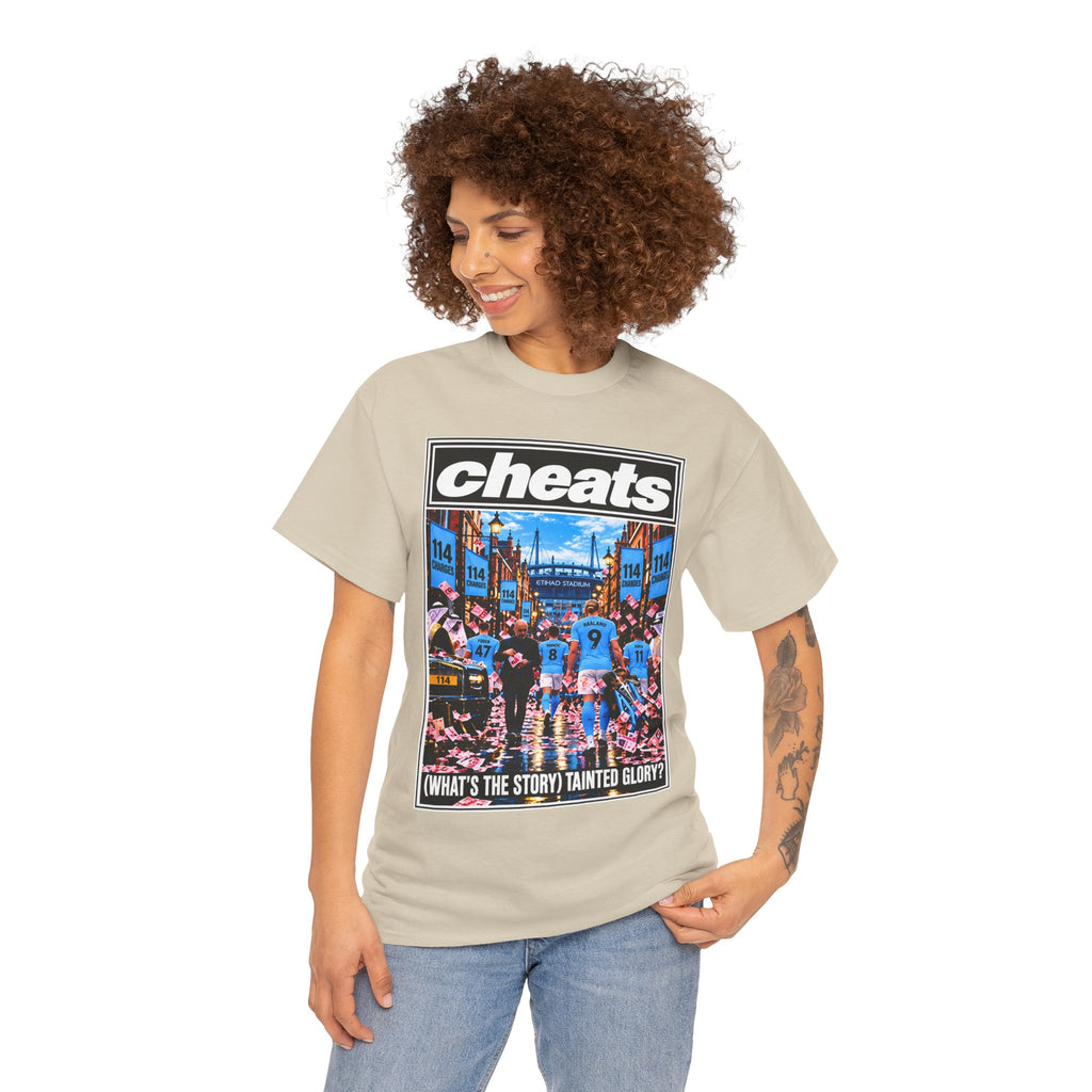 Cheats “What’s the Story? Tainted Glory?” Sports Graphic Cotton T-Shirt