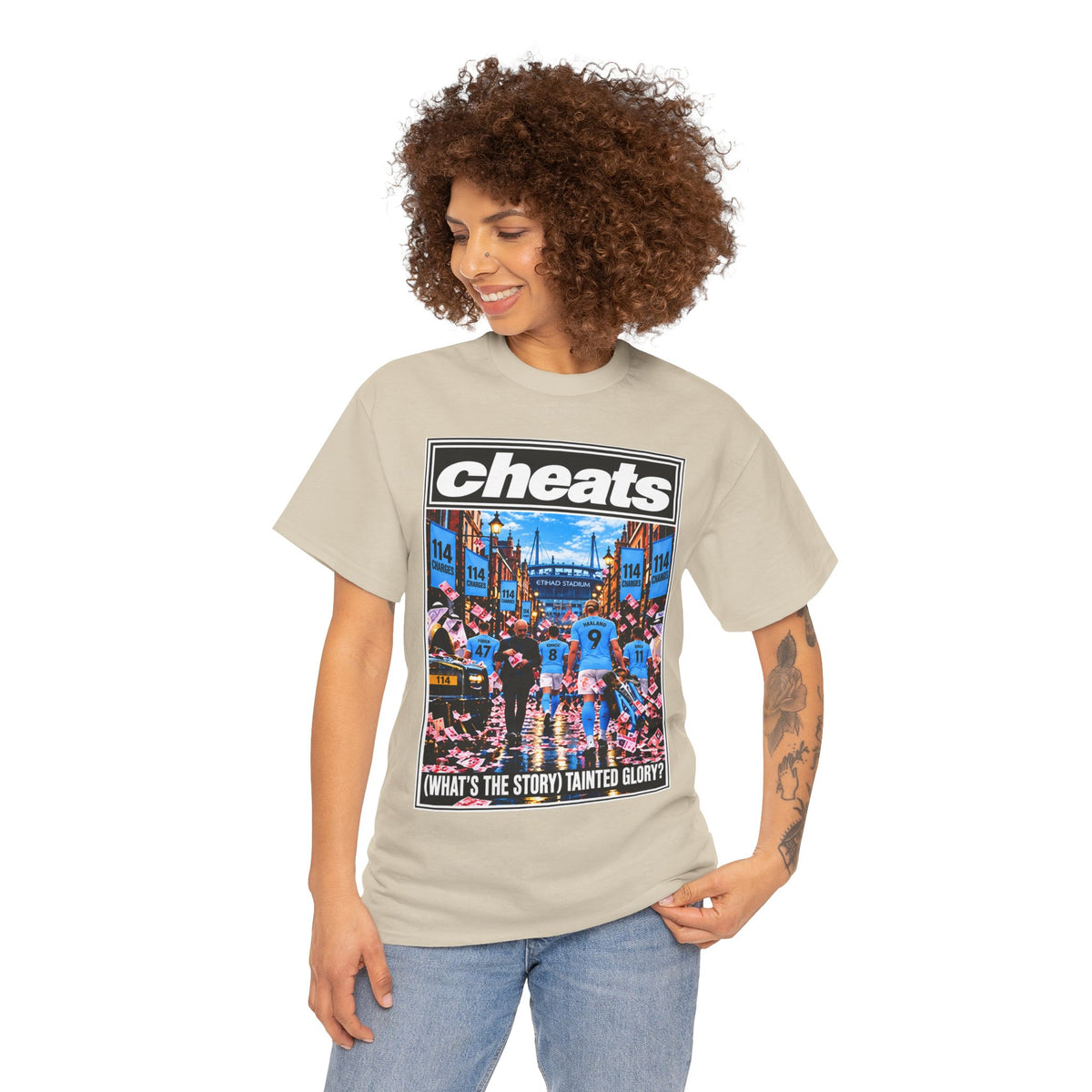 Cheats “What’s the Story? Tainted Glory?” Sports Graphic Cotton T-Shirt