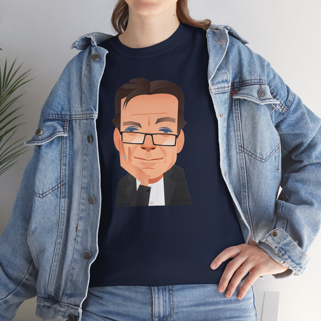 Tony Wilson Manchester Legend Caricature Gentleman Face Cotton T-Shirt