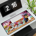Kids' Beach Cartoon Desk Mat — Playful Paw Patrol Characters on Sunset