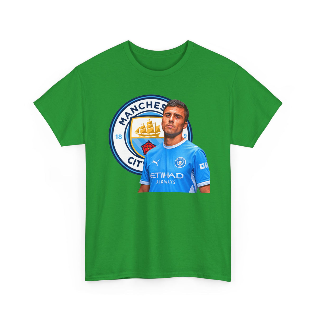 Rodri Manchester City Legend Football Tee — Player Portrait Soccer Shirt