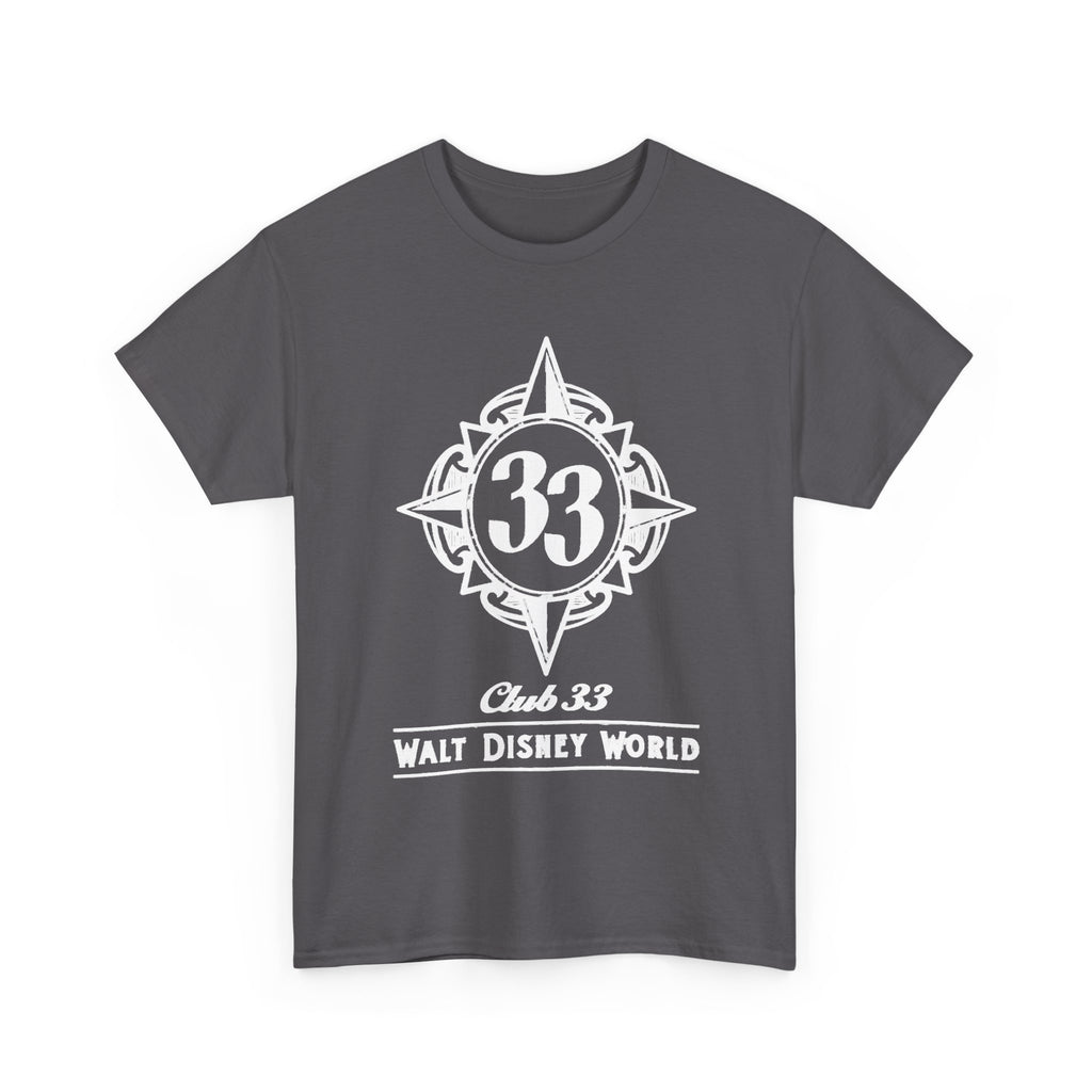 Club 33 Walt Disney World Inspired Cotton T-Shirt — Vintage Compass Logo Tee