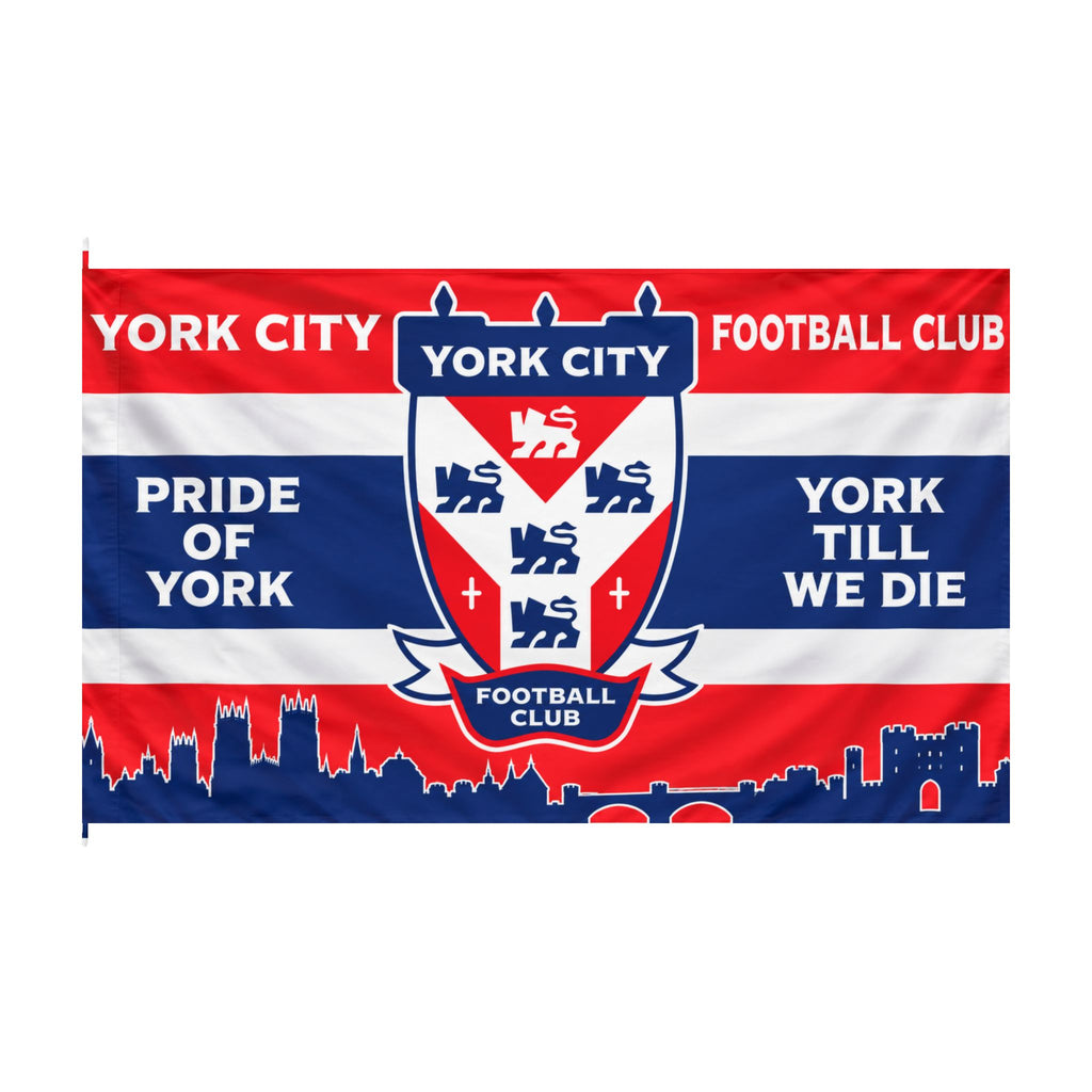 York City Football Club Double-Sided Fan Flag – "Pride of York, York Till We Die"