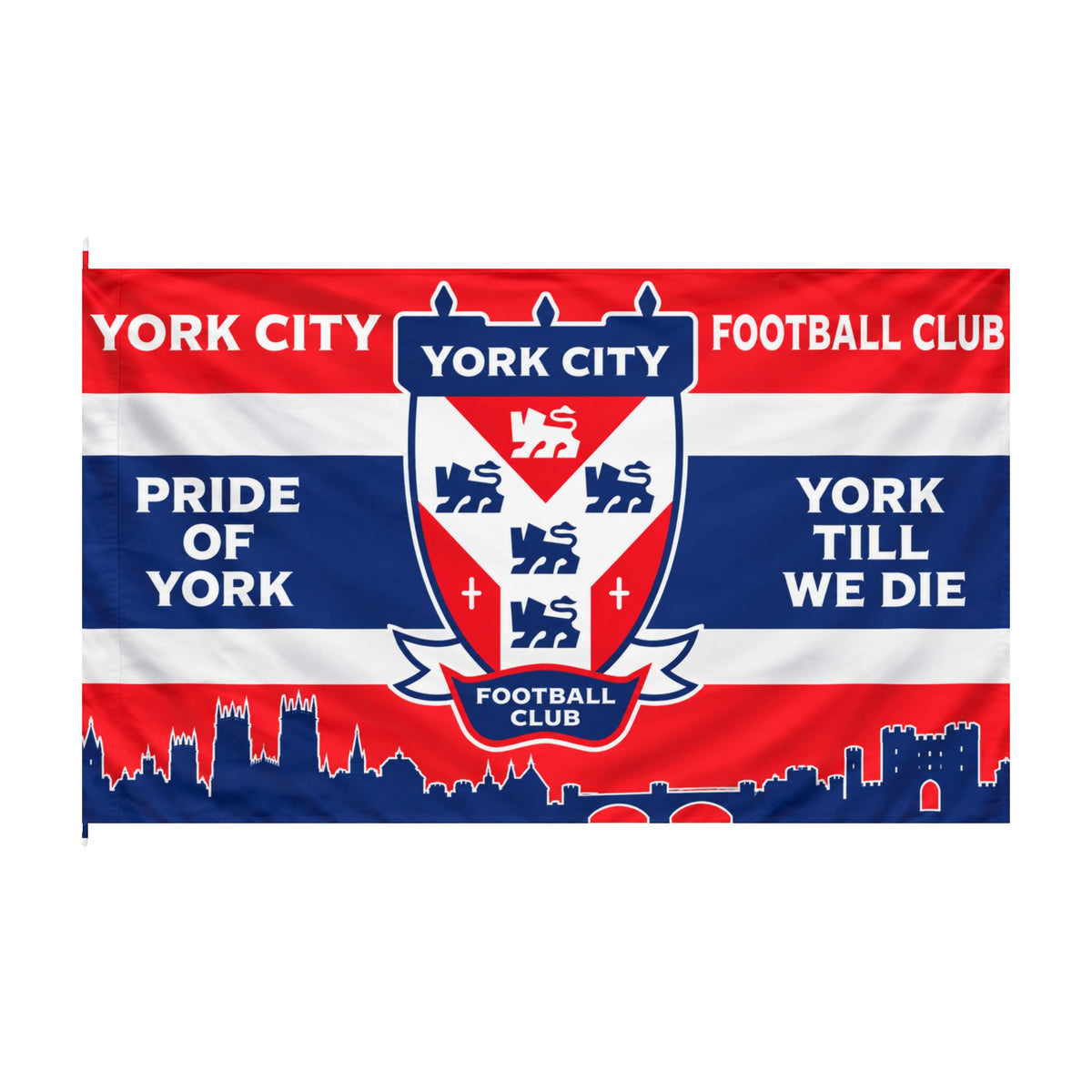 York City Football Club Double-Sided Fan Flag – "Pride of York, York Till We Die"