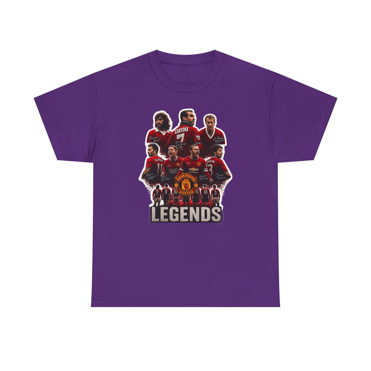 Manchester United Legends Football Team Tee — Retro Manchester United Players Graphic Shirt