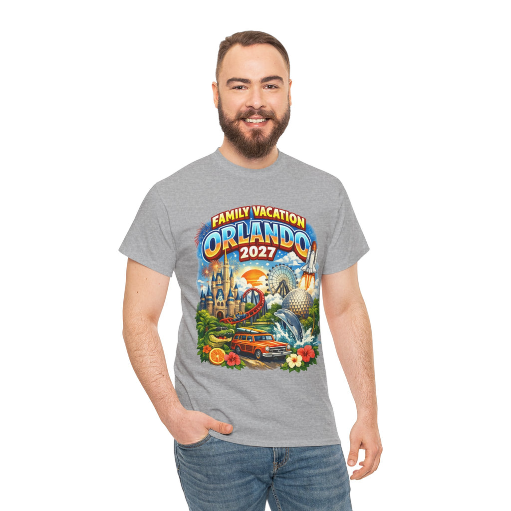Orlando 2027 Family Vacation T-Shirt — Retro Theme Park Souvenir Tee