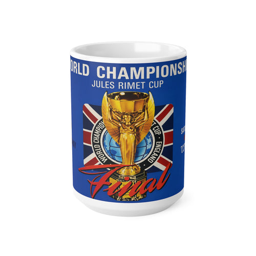 1966 World Cup Final Programme Inspired — Jules Rimet Cup England vs West Germany Ceramic Coffee Cup (11oz/15oz)