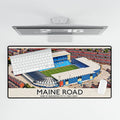 Maine Road Stadium Desk Mat — Manchester City Vintage Football Pitch Mousepad
