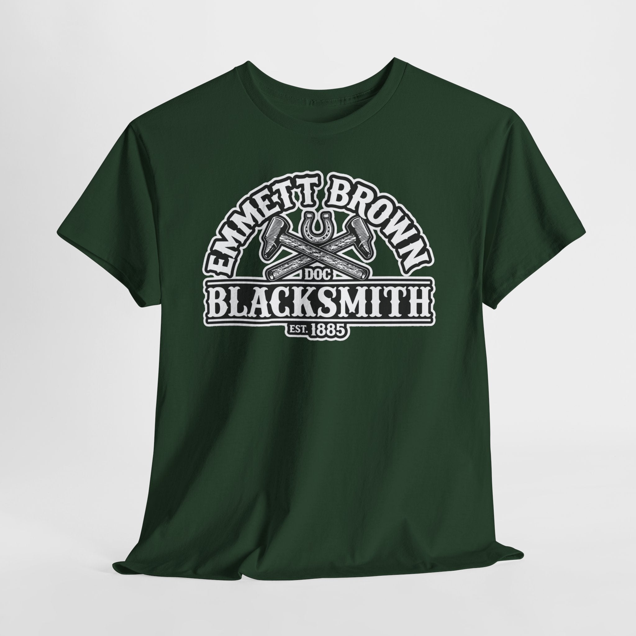 Blacksmith Emmett Brown Tee — Vintage Doc Blacksmith Graphic Shirt