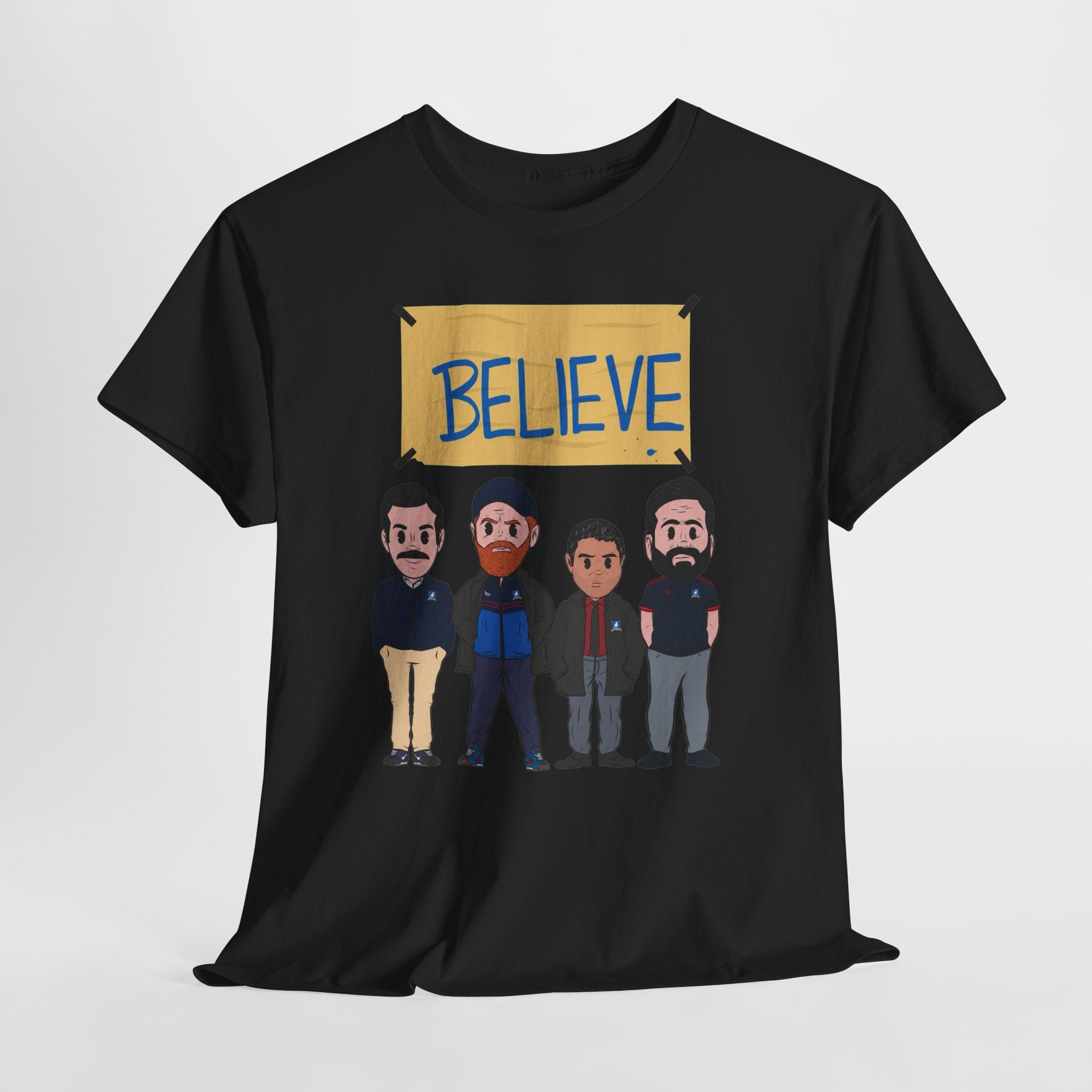 Ted Lasso Inspired Believe Cartoon Band Cotton T-Shirt