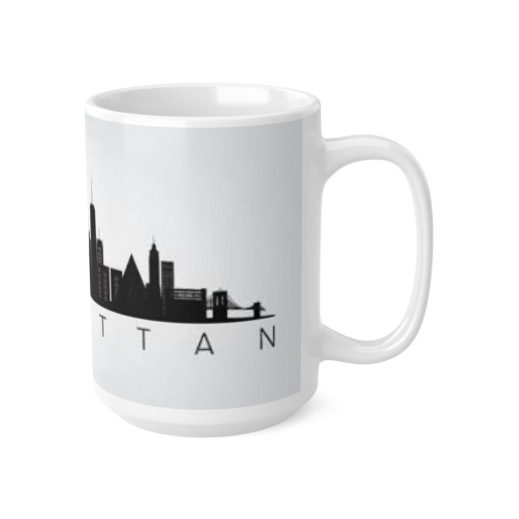Manhattan Skyline Ceramic Coffee Mug — 11oz & 15oz