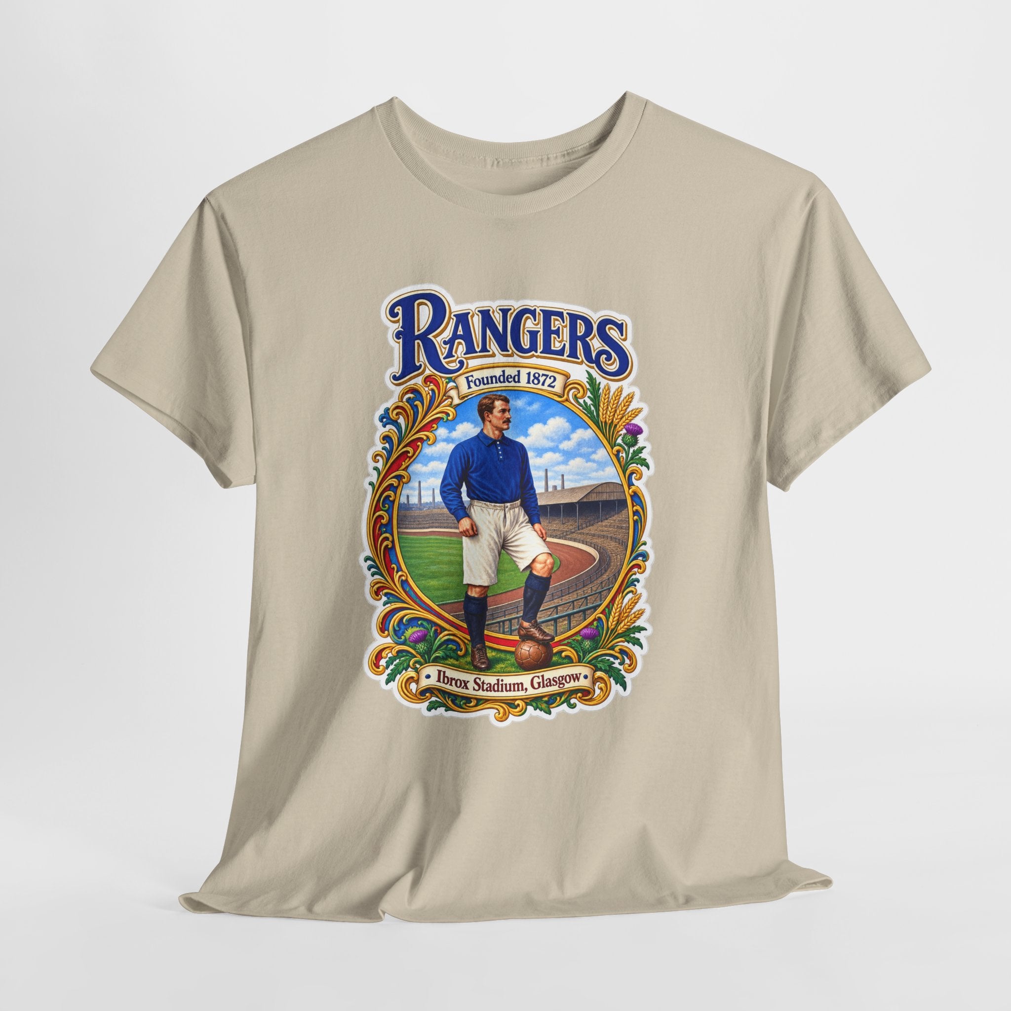 Rangers Retro Player Field Graphic Cotton T-Shirt