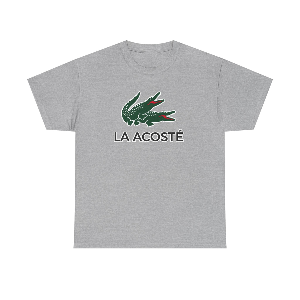 La Acosté Crocodile Logo Graphic Cotton Tee / T-Shirt