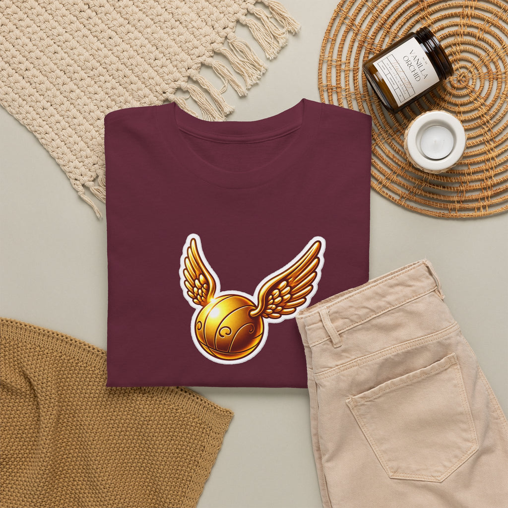 Golden Snitch Cotton T‑Shirt — Quidditch Wizarding Fan Tee