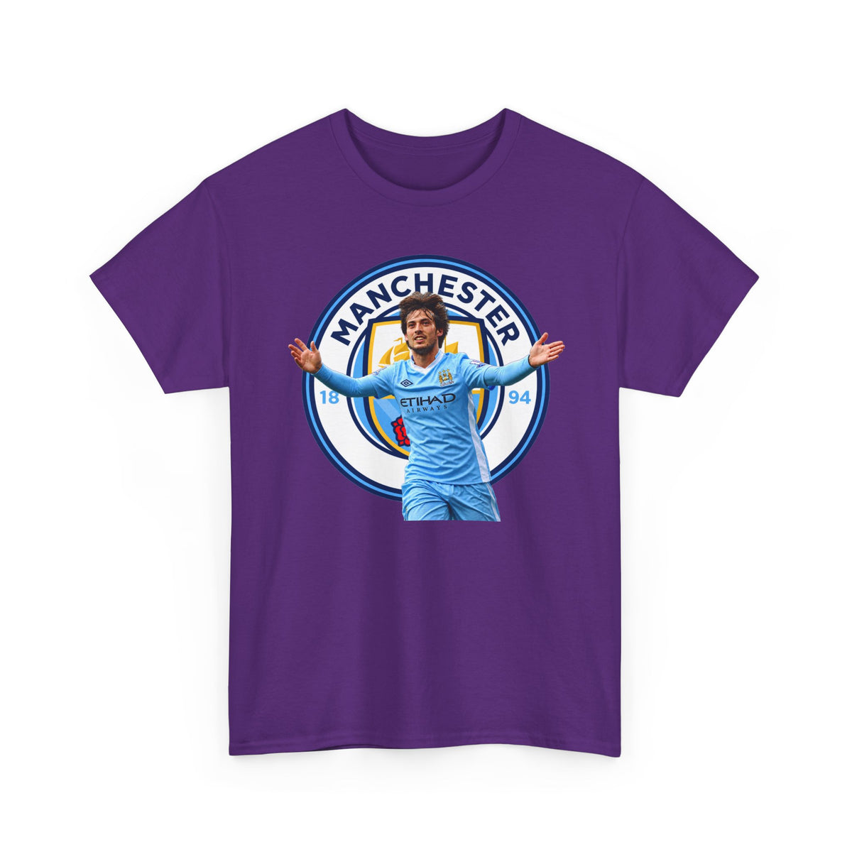 David Silva Manchester Legend Football Tee — Player Celebration Design